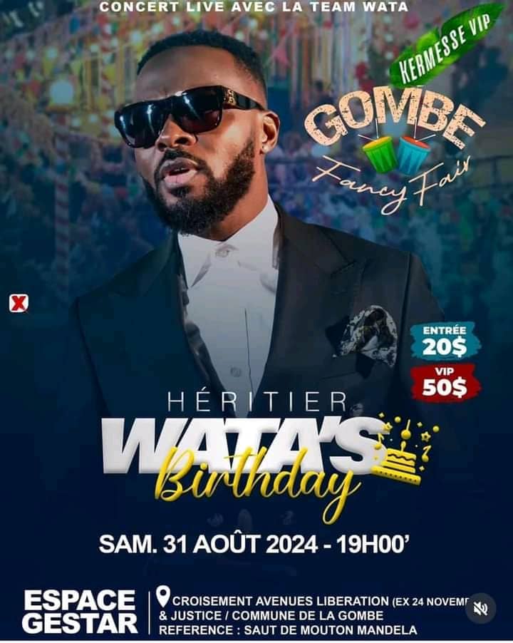 Musique : Héritier Wata fête son anniversaire sur scène ce samedi 31 août